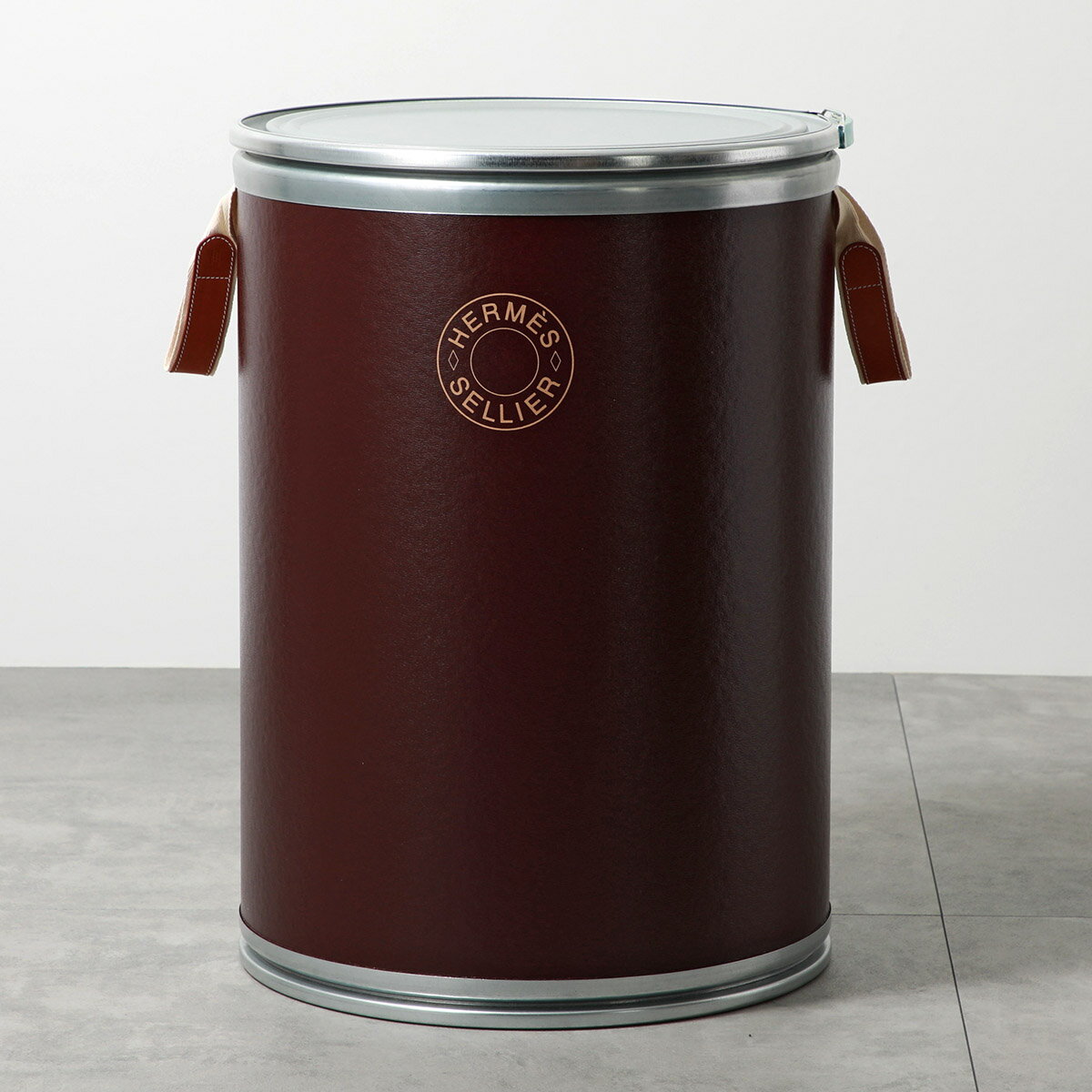 HERMES エルメス サドルボックス SADDLE BOX H800104E メンズ レディース インテリア 収納BOX 小物入れ 馬具缶 Rouge-Sellierのサムネイル