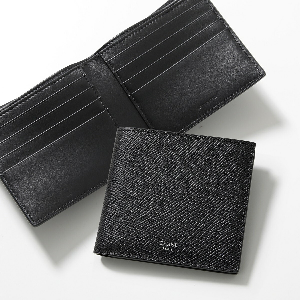 セリーヌ オムのメンズ財布、「トリオンフ」のブラックレザー