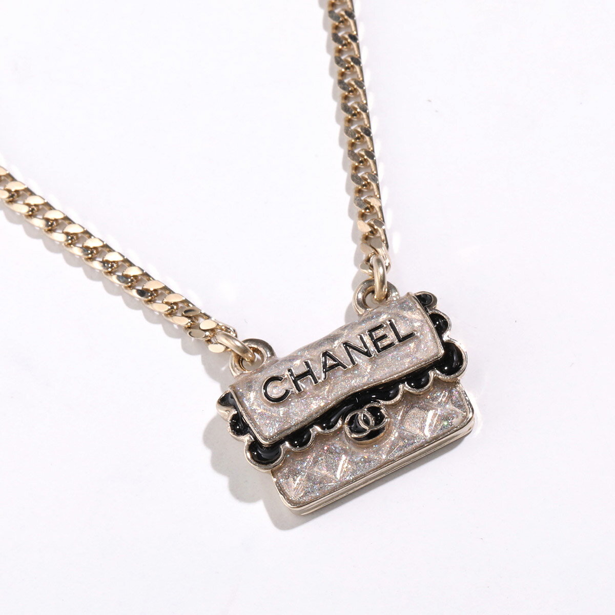 CHANEL シャネル ネックレス ABE162 B18071 レディース バッグ ココマーク CCマーク 喜平チェーン メタル ロゴ ペンダント NZT06のサムネイル