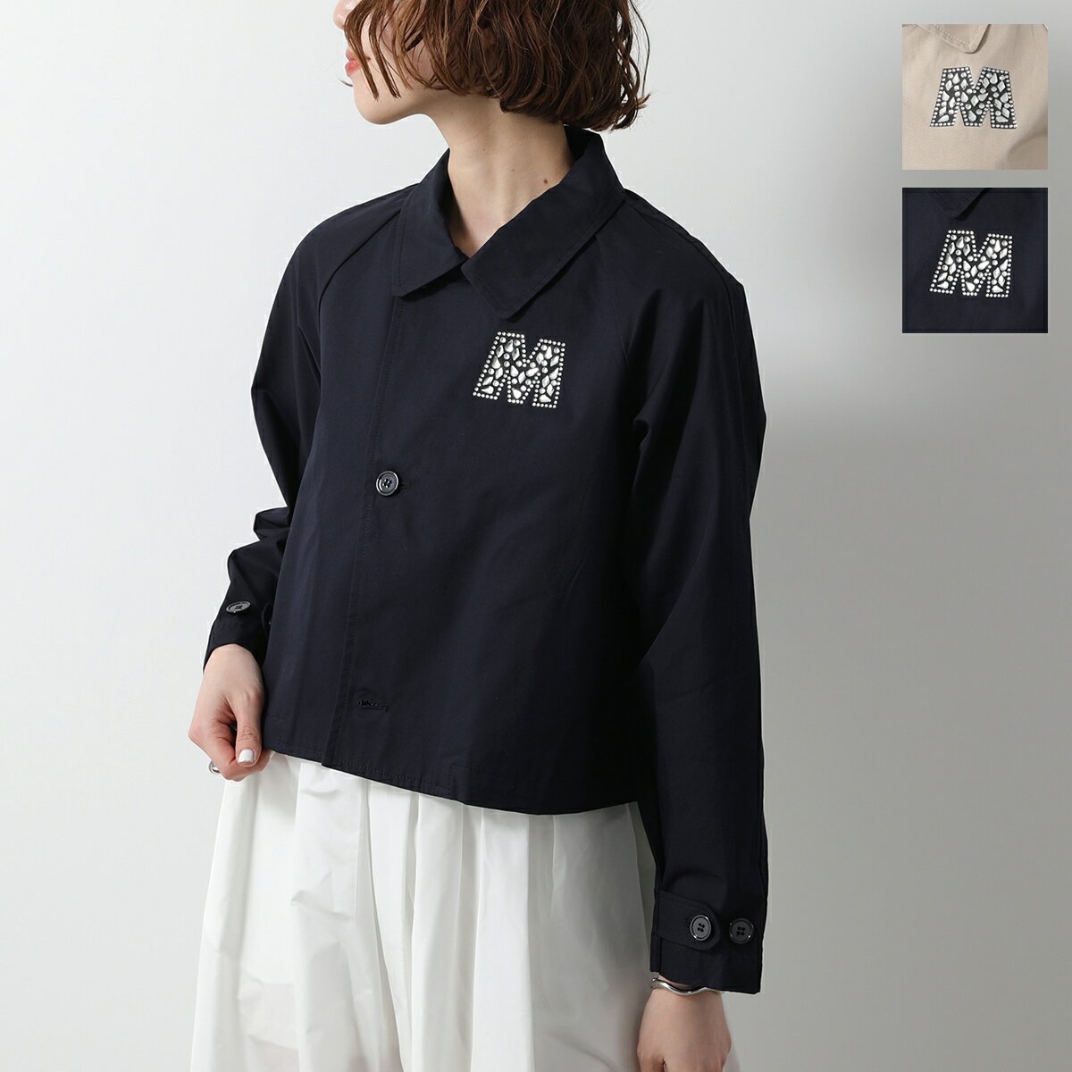 MARNI KIDS マルニ キッズ ジャケット M01300 M00UV レディース ガールズ ブルゾン 長袖 クロップド丈 ロゴ クリスタル装飾 カラー2色のサムネイル