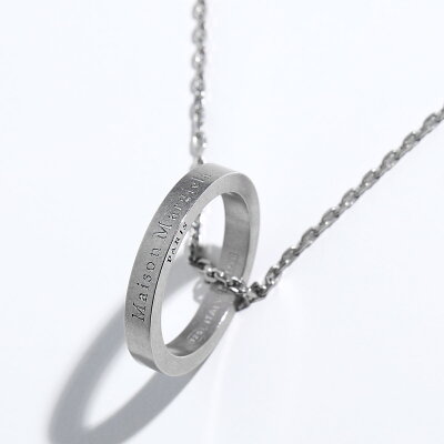 MAISON MARGIELA メゾンマルジェラ ネックレス SM1UU0035 SV0158 メンズ ロゴ リング チェーン アクセサリー シルバー925 951