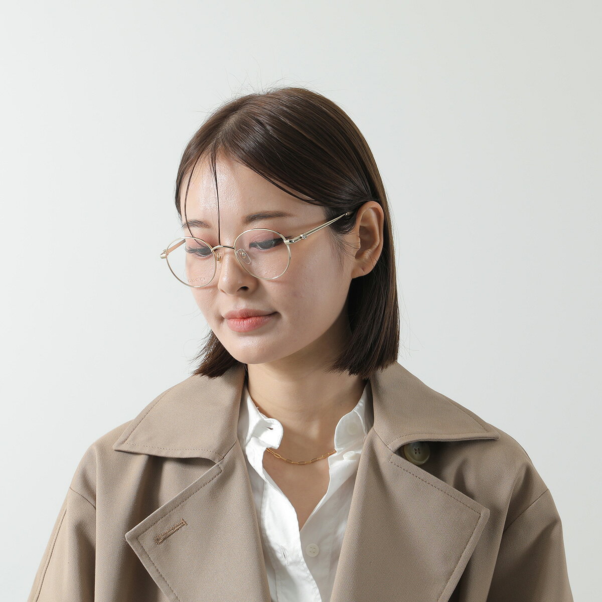 GUCCI グッチ メガネ GG1472OJ レディース ボストン型 めがね 眼鏡 メタルロゴ 細...