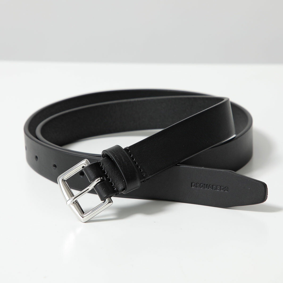 DSQUARED2 ディースクエアード ベルト BEM0658 12900001 メンズ レザー スクエアバックル ロゴ M802【po_sannn】【dc_kikaku】