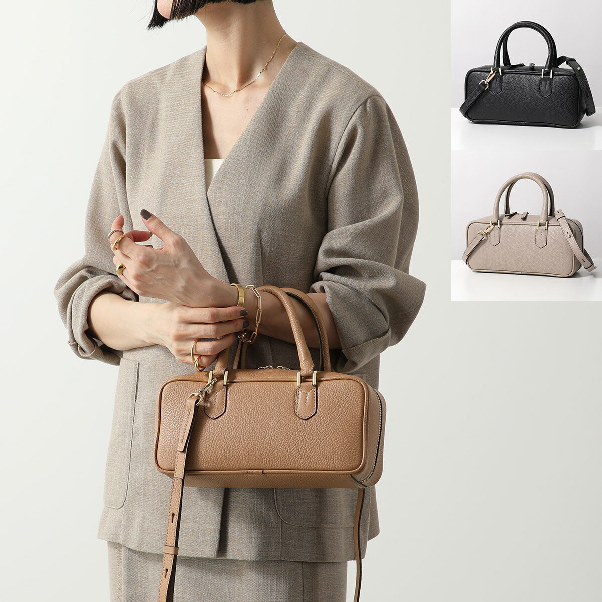 LORISTELLA ロリステッラ ハンドバッグ 2889 FLAVIA レディース レザー ボストン型 ワイド ショルダーバッグ 鞄 カラー3色【po_sannn】【dc_kikaku】のサムネイル