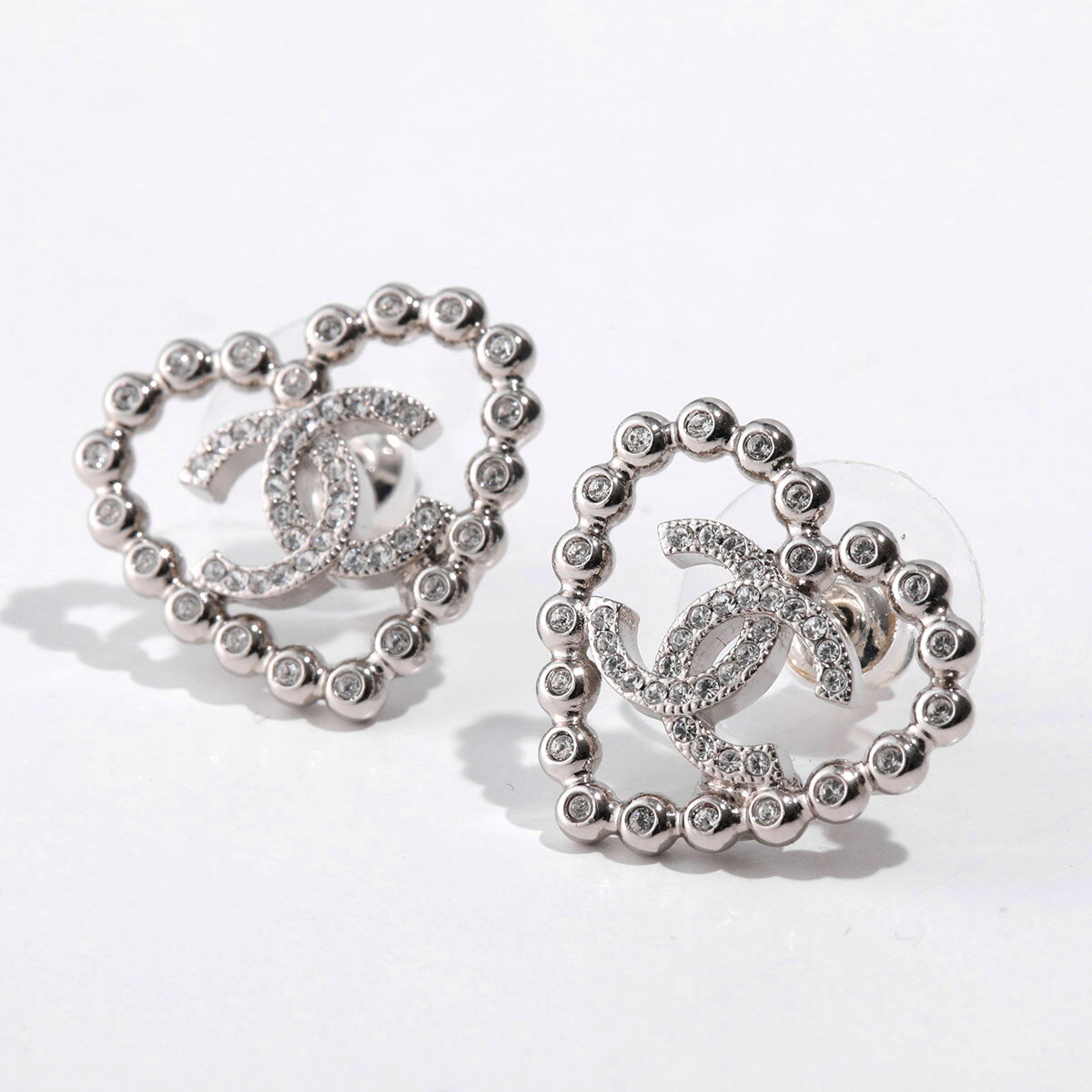 CHANEL シャネル ピアス ABF482 B19984 レディース ココマーク CCマーク ハート スタッド アクセサリー ラインストーン NAFTZのサムネイル