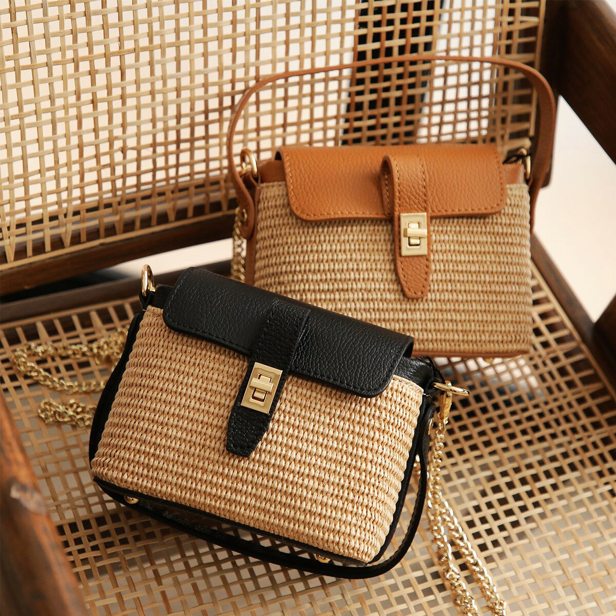 【15％OFFクーポン対象・7/4-18時～】MILLELA FIRENZE ミレッラフィレンツェ かご...