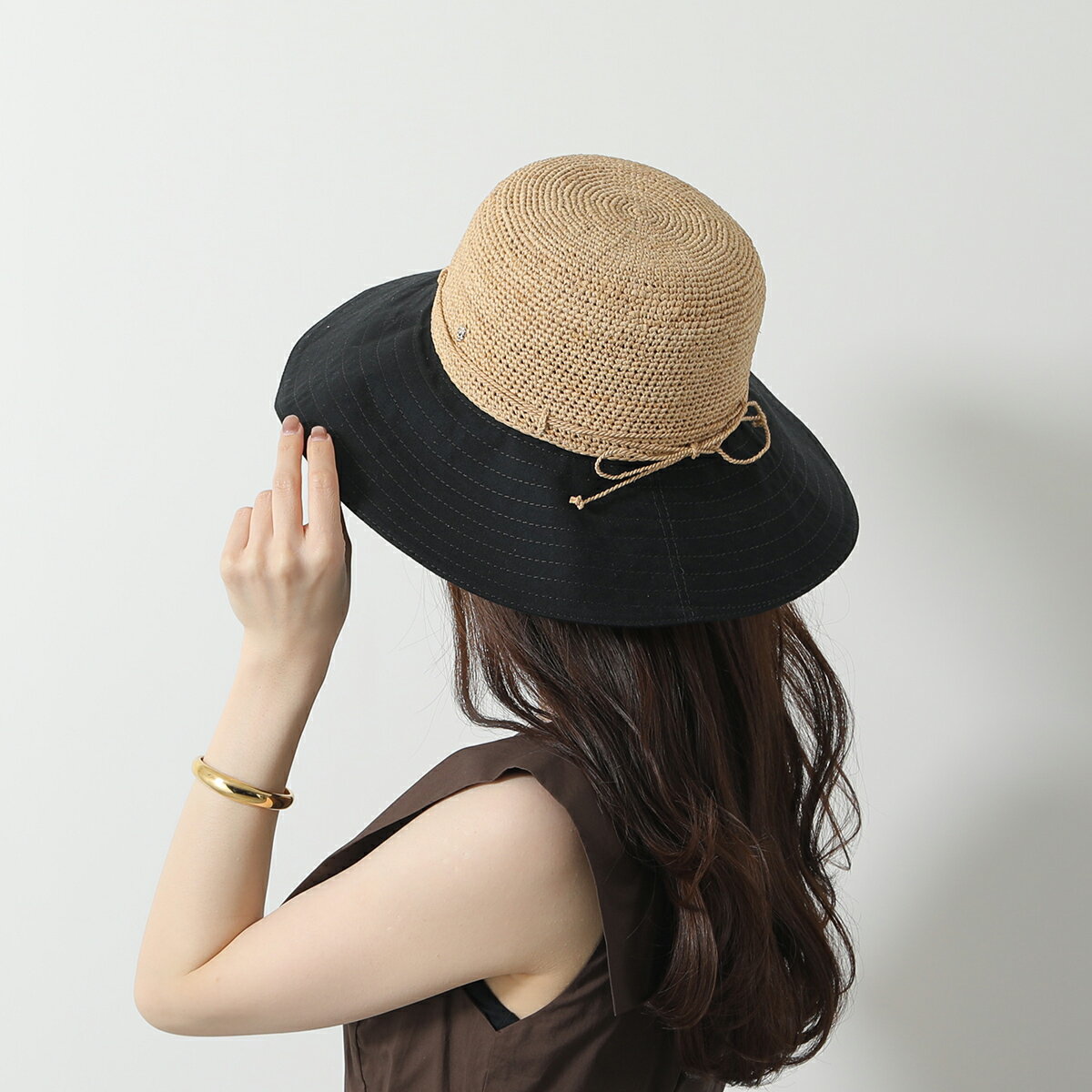 HELEN KAMINSKI ヘレンカミンスキー ラフィアハット KALOLA カロラ レディース ラフィア×キャンバス リボン 麦わら 帽子 NATURAL-BLACKのサムネイル