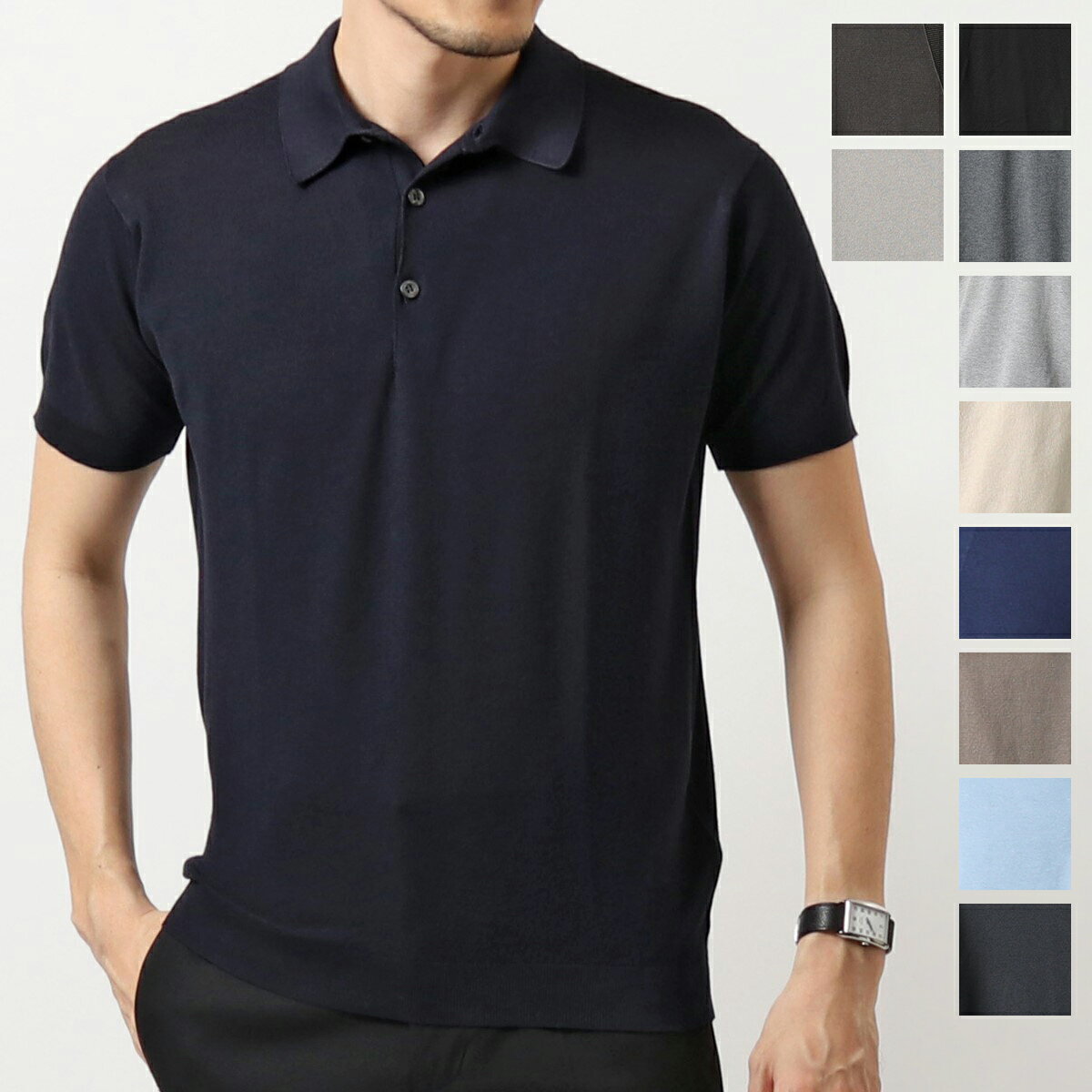 【2025年春夏新作】JOHN SMEDLEY ジョンスメドレー ニット セーター ISIS イシス EASY FITメンズ 半袖 イングリッシュ ポロシャツ コットンニット シーアイランドコットン カラー11色【dc_kikaku】