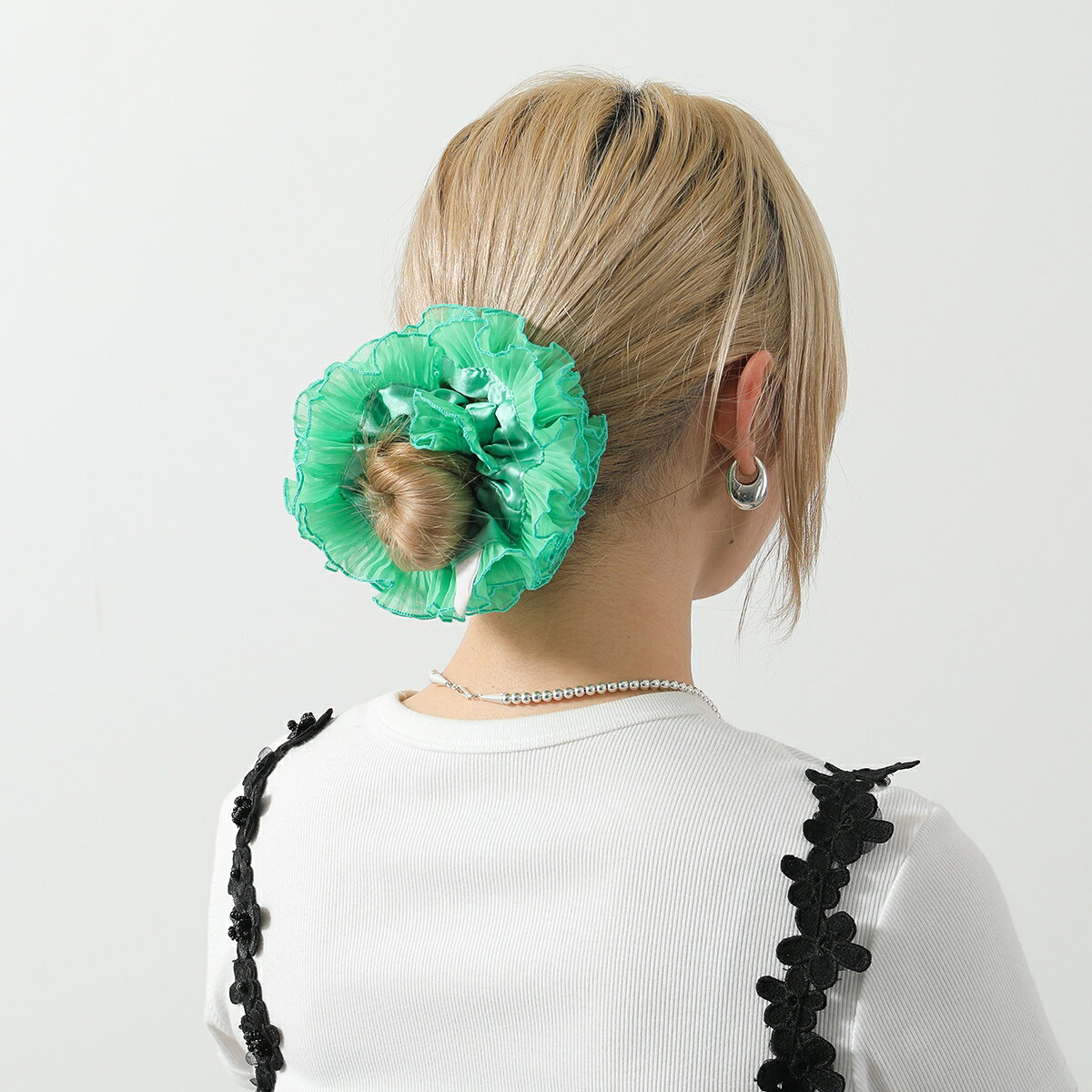 【最大2万円OFFクーポン対象・5/20限定】GOOD SQUISH グッド スクイッシュ シュシュ BABY B-E-A-UTIFUL COLLECTION レディース フリル サテン ヘアゴム ヘアアクセサリー カラー4色 2