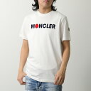 MONCLER モンクレール Tシャツ 8C00008 829HP メンズ 半袖 カットソー クルーネック コットン フロッキーロゴ アイコンパッチ 034