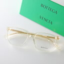 BOTTEGA VENETA ボッテガヴェネタ メガネ BV1097O メンズ ウェリントン型 クリアフレーム セルフレーム フルリム ロゴ アイウェア 003/BEIGE-BEIGETRANSPARENT【dc_kikaku】