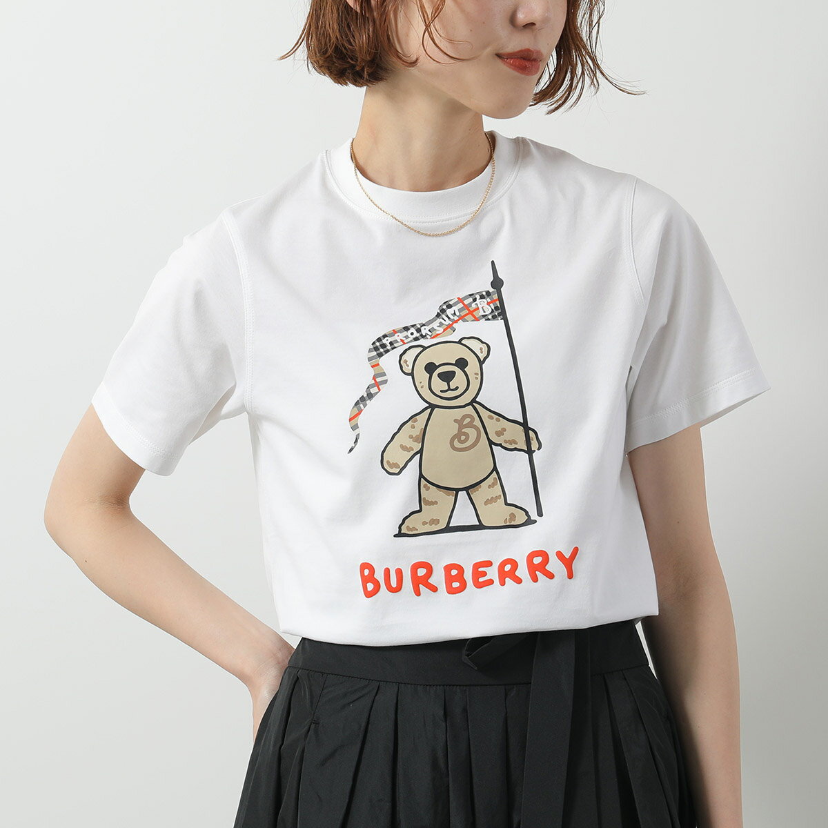 バーバリー BURBERRY Tシャツ 半袖カットソー トップス ホワイト