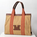 【訳あり】MAX MARA BEACHWEAR マックスマーラ ビーチウェア トートバッグ PALAU パラオ レディース コットン キャンバス ロゴ 鞄 00...