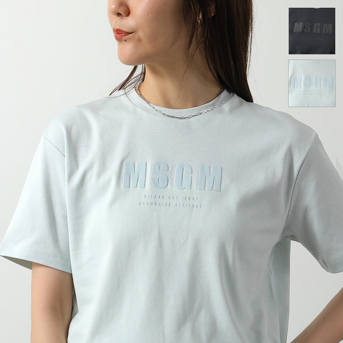 Tシャツ・カットソー MSGM SS24 Light blue cotton t-shirt (3640MM520247002 84) 楽天市場】MSGM(カラーブルー)(Tシャツ・カットソー