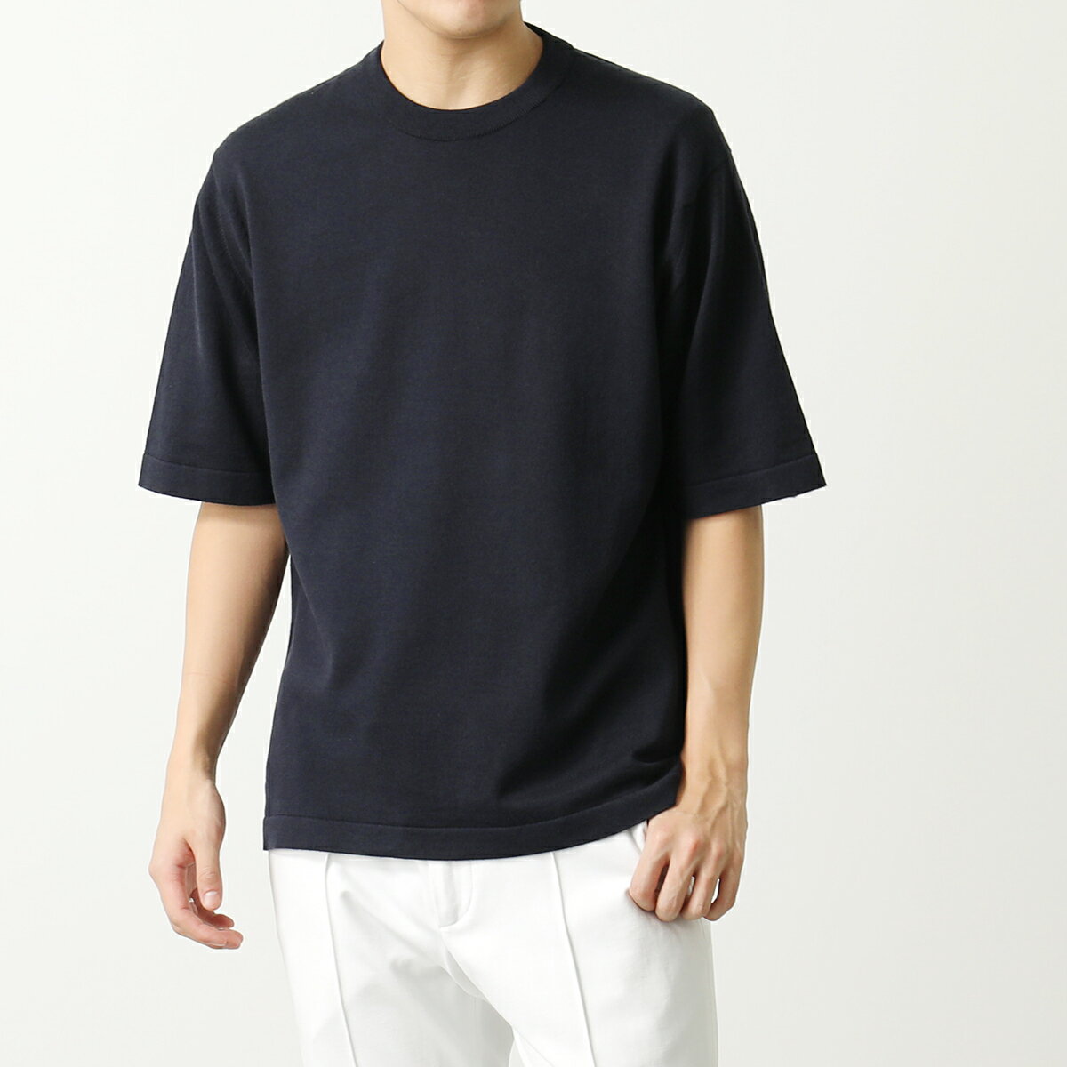 【訳あり-Sのみ】JOHN SMEDLEY ジョンスメドレー ニット TINDALL ティンドール 24G メンズ クルーネック 半袖 コットンニット シーアイ...