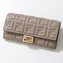 FENDI フェンディ 長財布 8M0251 AAJD レディース 立体FFロゴ レザー 二つ折り コンチネンタル財布 バゲット FFメタル カラー2色