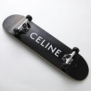 CELINE セリーヌ スケートボード 49C046AEM.38SI メンズ ロゴプリント ウッドデッキ Black