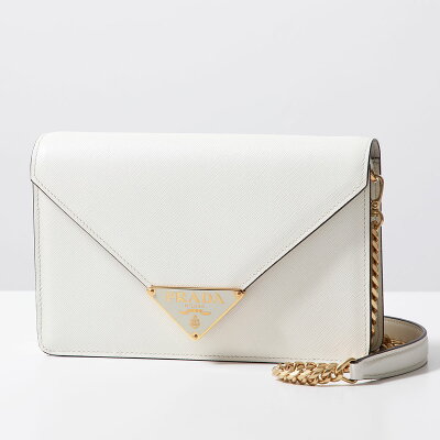PRADA プラダ ショルダーバッグ 1BD318 CTO NZV レディース サフィアーノレザー チェーン トライアングルロゴ ポシェット 鞄 カラー2色【po_sannn】【dc_kikaku】