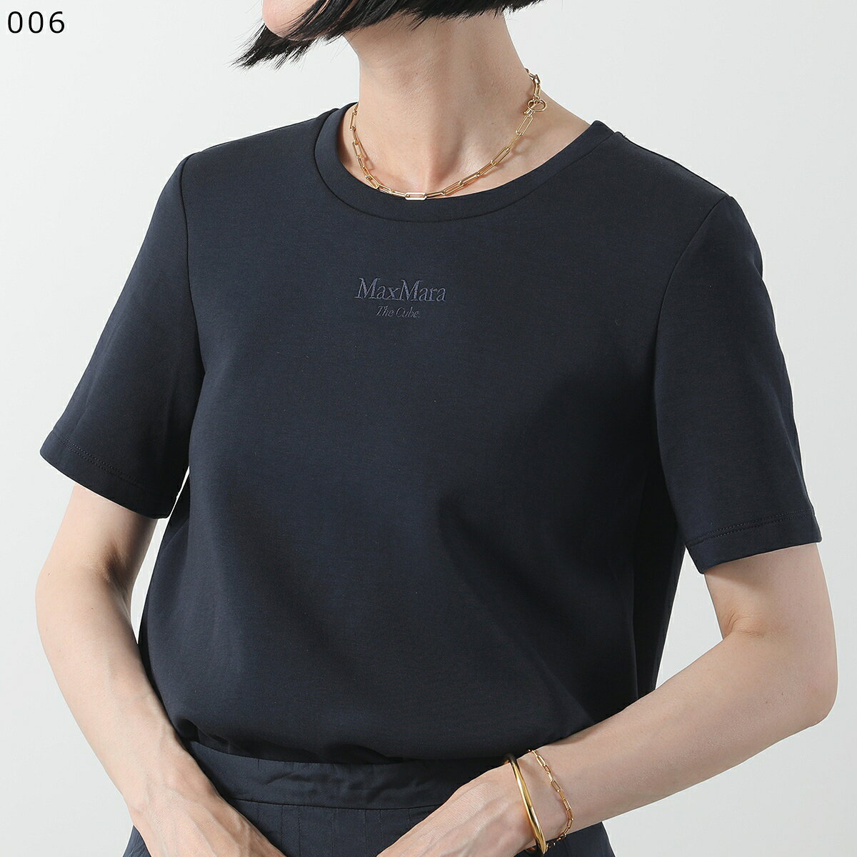 【最大2万円OFFクーポン対象・4/4～4/5限定】S MAX MARA エス マックスマーラ 半袖 Tシャツ TUBO トゥーボ レディース カットソー クルーネック スキューバ ジャージー コットンブレンド カラー4色【dc_kikaku】