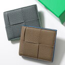 BOTTEGA VENETA ボッテガヴェネタ 二つ折り財布 CASSETTE カセット 743004 VCP14 メンズ マキシイントレチャート レザー 小銭...