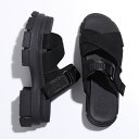 【訳あり】UGG アグ サンダル ASHTON SLIDE アシュトン スライド 1136765 レディース ジャガードロゴ ヌバック 厚底 シューズ 靴 BLK