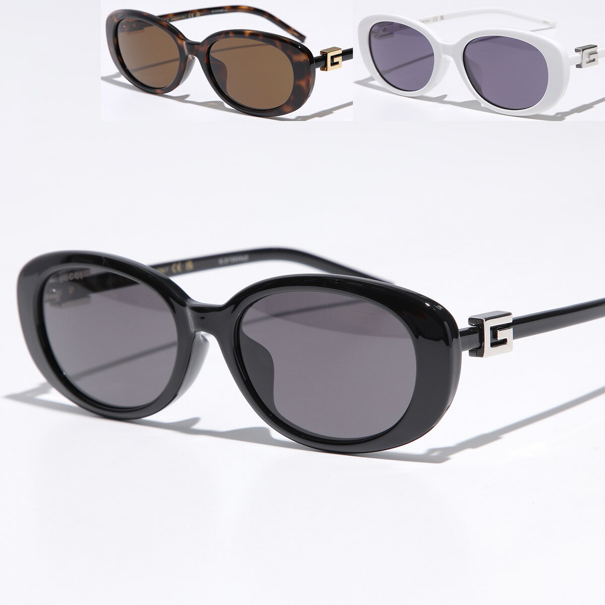 GUCCI グッチ サングラス GG1684SA レディース オーバル型 フルリム セルフレーム メタルロゴ スクエアG アイウェア カラー3色