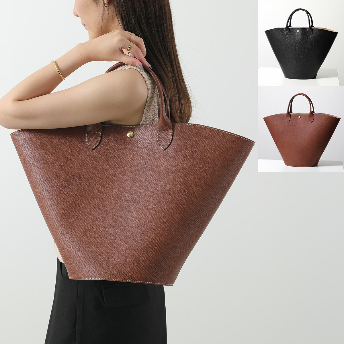 LONGCHAMP レザートートバッグ ブラウン a3142 楽天市場】ロンシャン レザー(ブランドロンシャン)(トート