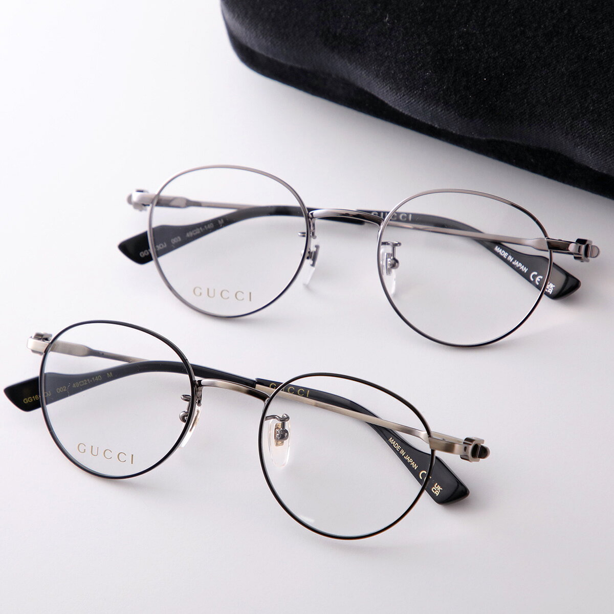 GUCCI グッチ メガネ GG1613OJ メンズ ボストン型 クリングスタイプ メタルフレー...