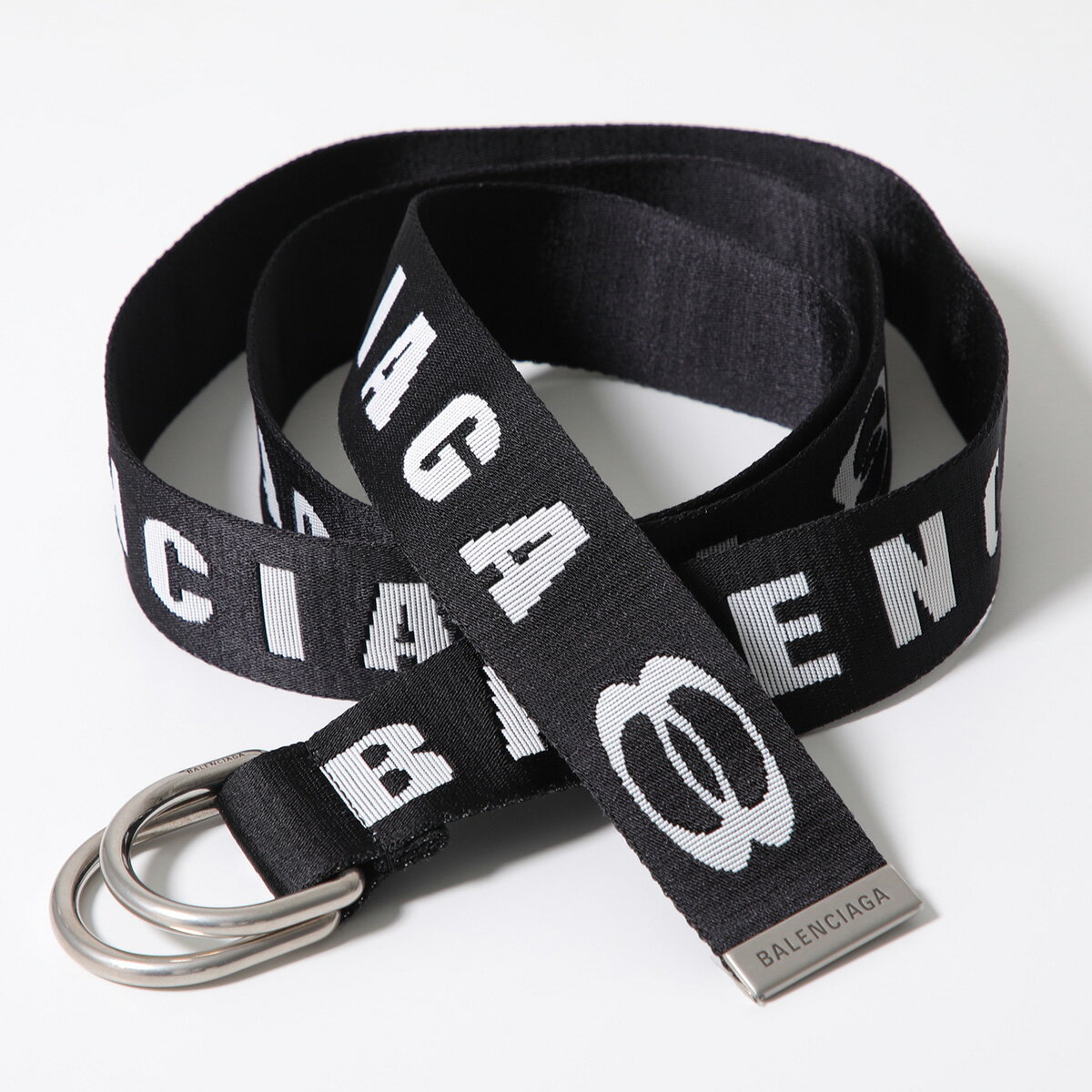 BALENCIAGA バレンシアガ スライダーベルト D RING BELT 40 794485 2AA5V レディース ジャガードロゴ ..