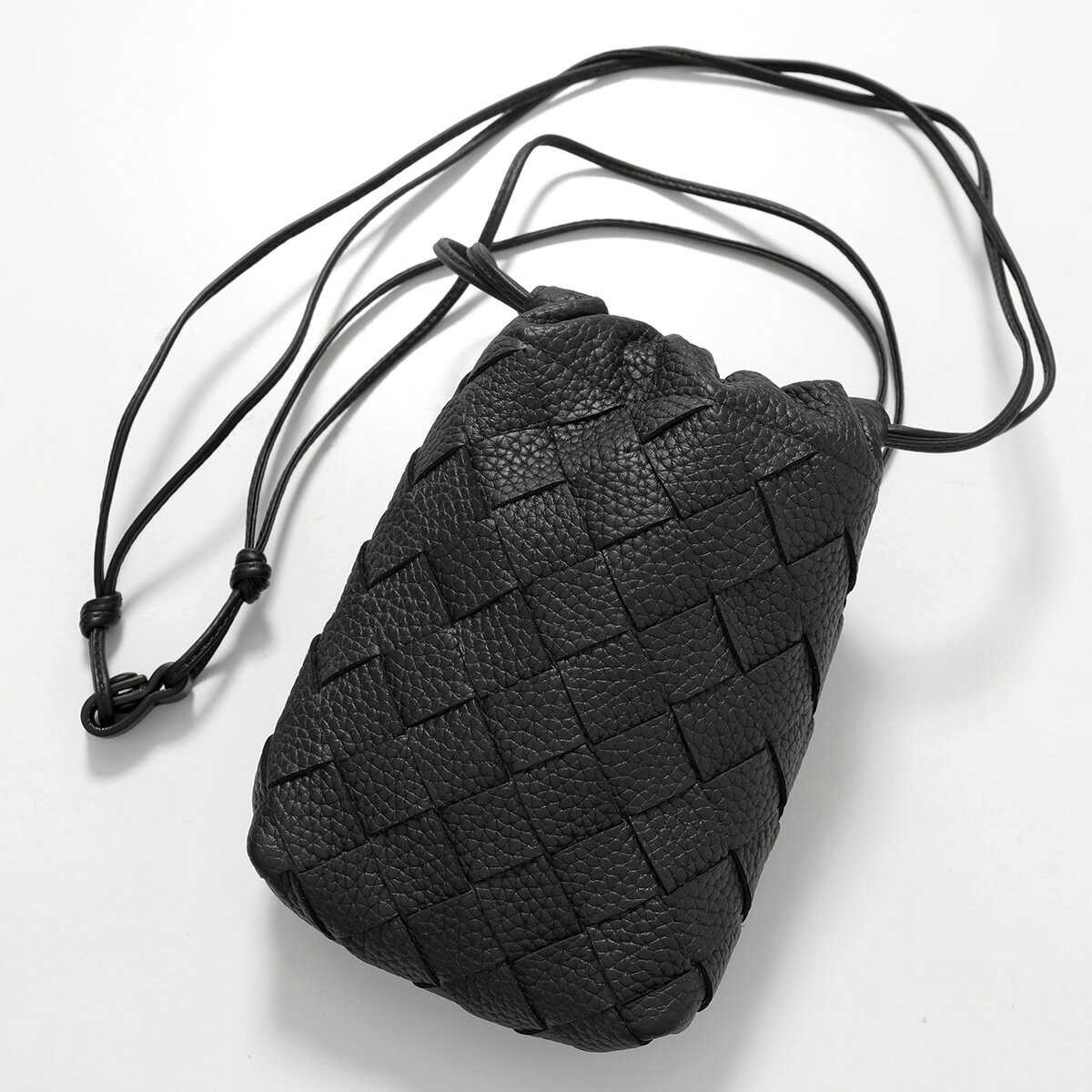BOTTEGA VENETA ボッテガヴェネタ ショルダーバッグ 838786 V5I53 メンズ レディース バーティカル ダストバッグ イントレチャート レザー 鞄 8803/BLACK-SILVER 838786V5I538803のサムネイル