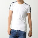 EMPORIO ARMANI エンポリオアルマーニ 半袖Tシャツ 111035 3R523 メンズ コットン ストレッチ イーグルロゴ ロゴT クルーネック ア...