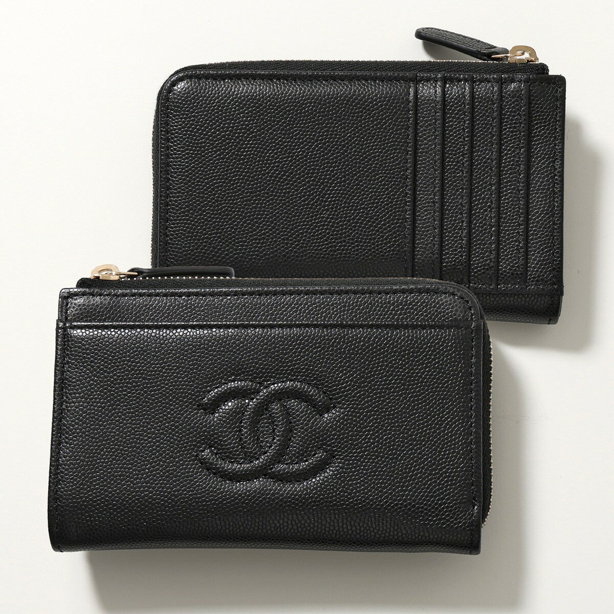 CHANEL シャネル コインケース AP4661 B20633 レディース カーフスキン レザー カードケース ミニ財布 フラグメントケース ココマーク CCマーク ステッチロゴ 94305のサムネイル