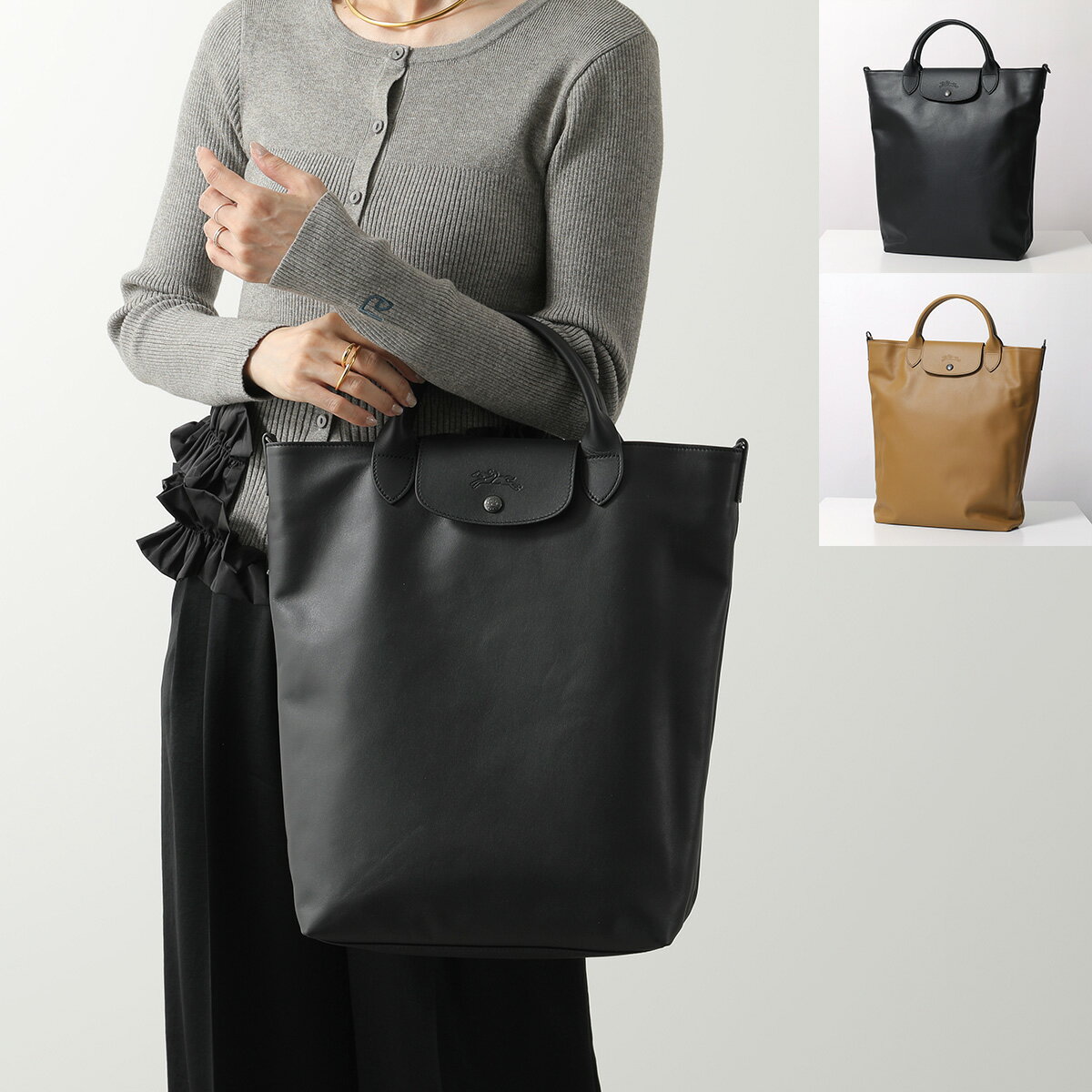 Longchamp ロンシャン トートバッグ Le Pliage Xtra ル プリアージュ エクストラ M 10168 987 レディース メンズ レザー ハンドバッグ ロゴ 鞄 カラー2色【dc_kikaku】