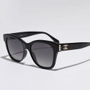 CHANEL シャネル サングラス 5482H レディース スクエア型 ウェリントン型 セルフレーム フルリム 偏光レンズ メタルロゴ CC パール アイウェア C622S8/BLACK
