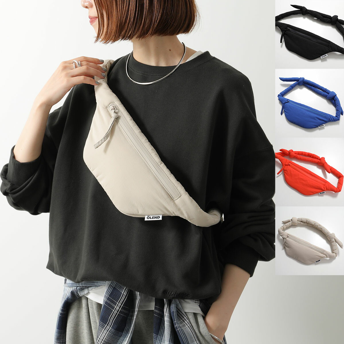 OLEND オレンド ボディバッグ PADDED HIP PACK パデッド ヒップ パック レディース ベルトバッグ ナイ..