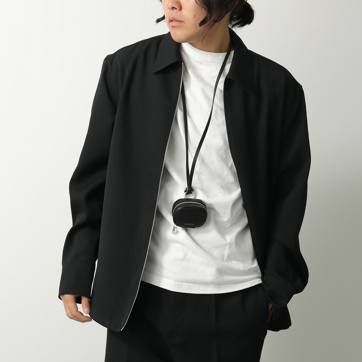 �ں���2����OFF�����ݥ��оݡ�2/15�����JIL SANDER ���륵����� ����ۥ󥱡��� J26VL0032 P5713 ��� ��ǥ����� Air Pods �����ݥå� �쥶�� �ͥå����ȥ�å� ���� 001/BLACK J26VL0032P5713001