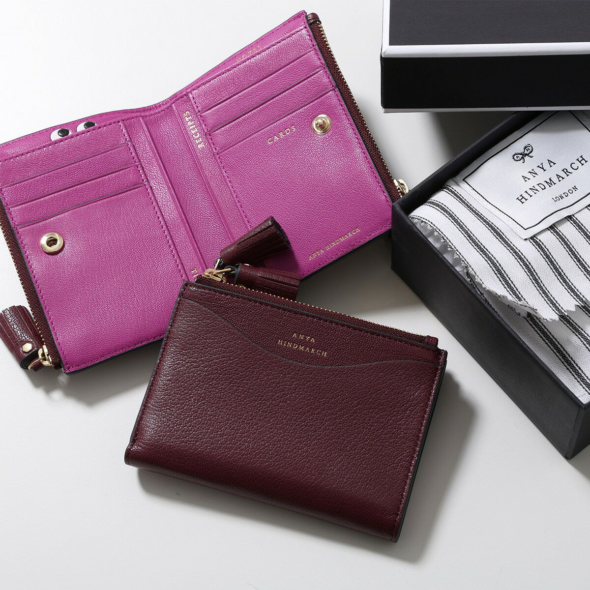 ⭐️新品未使用⭐️　アニヤハインドマーチ　長財布　二つ折り　オレンジ　レザー Anya Hindmarch(アニヤハインドマーチ)を象徴する「eyesシリーズ