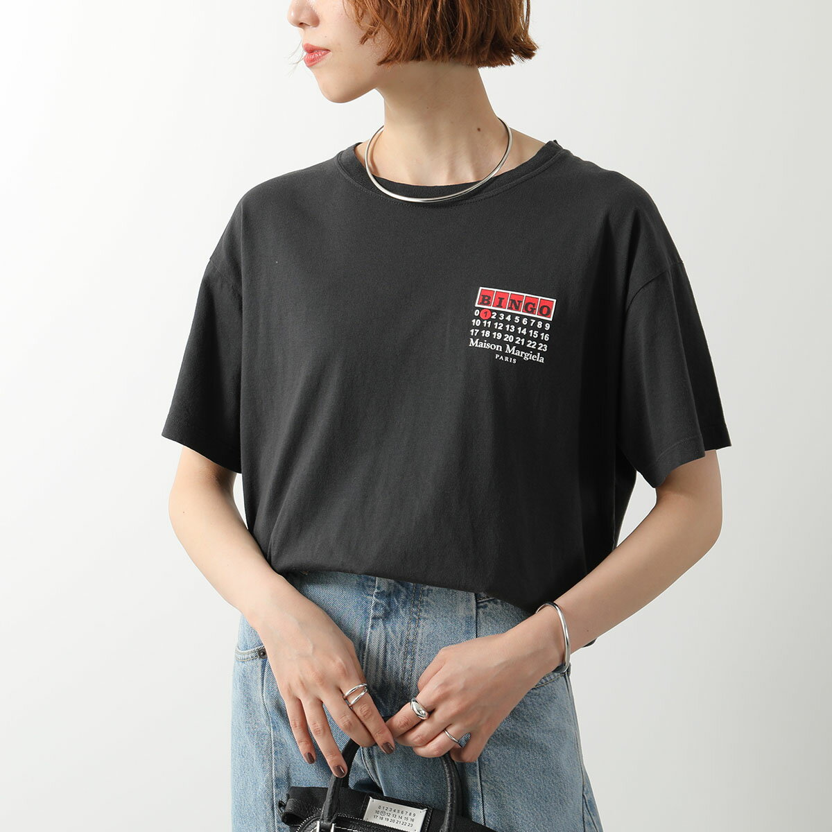 MAISON MARGIELA メゾンマルジェラ Tシャツ S51GC0537 S24575 レディース 半袖 カットソー クルーネッ..
