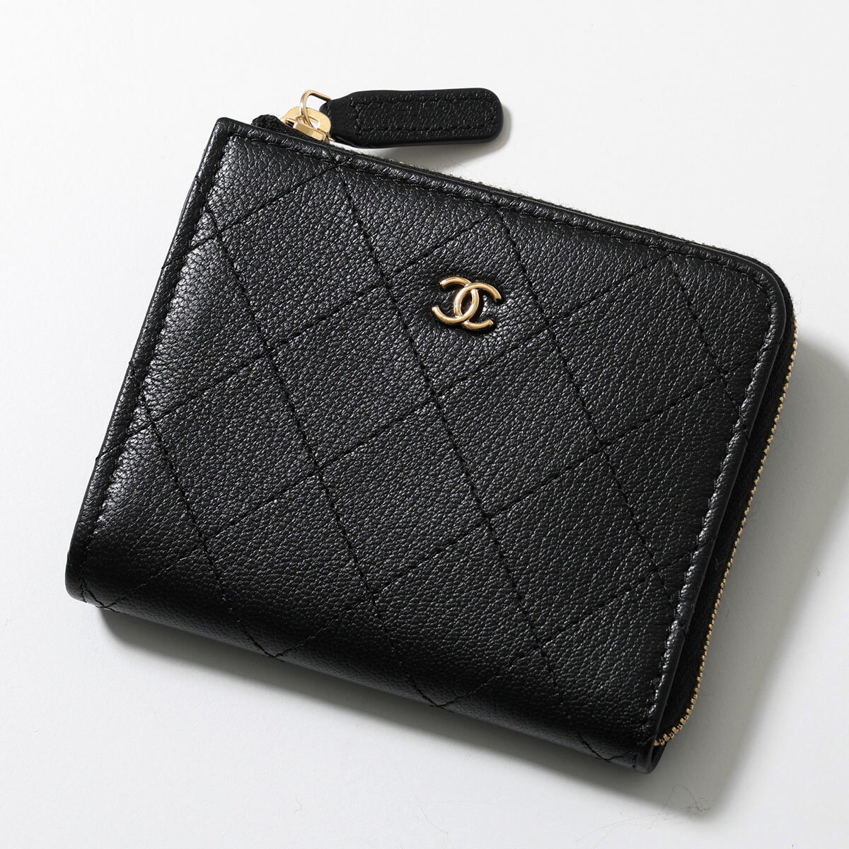 【最大2万円OFFクーポン対象・12/4-20時～】CHANEL シャネル コインケース AP4921 B22099 レディース キルティング レザー L字ジップ カードケース ミニ財布 ココマーク 94305【dc_kikaku】