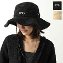 【10/10~10/13限定・最大2万円OFFクーポン配布中】N°21 × NEW ERA ヌメロヴェントゥーノ ニューエラ コラボ バケットハット N21XNE-AWB レディース シープボア ワイドブリム ロゴ 帽子 カラー2色