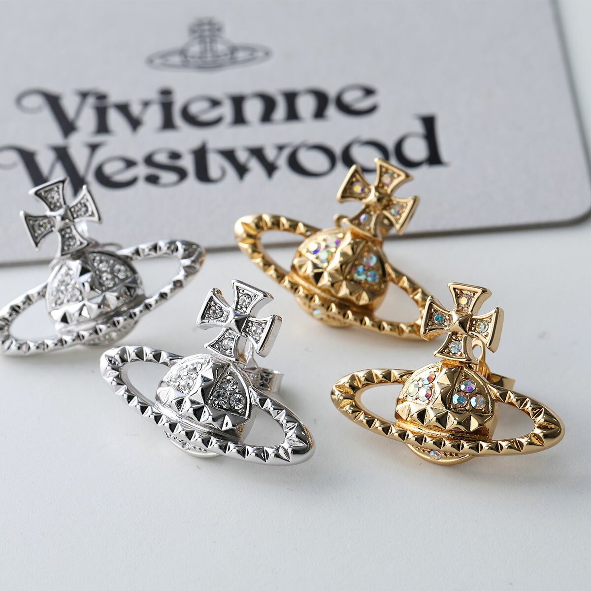 Vivienne Westwood ヴィヴィアンウエストウッド ピアス MAYFAIR BAS RELIEF 6201035E レディース オーブ スタッズ ラインストーン アクセサリー カラー2色