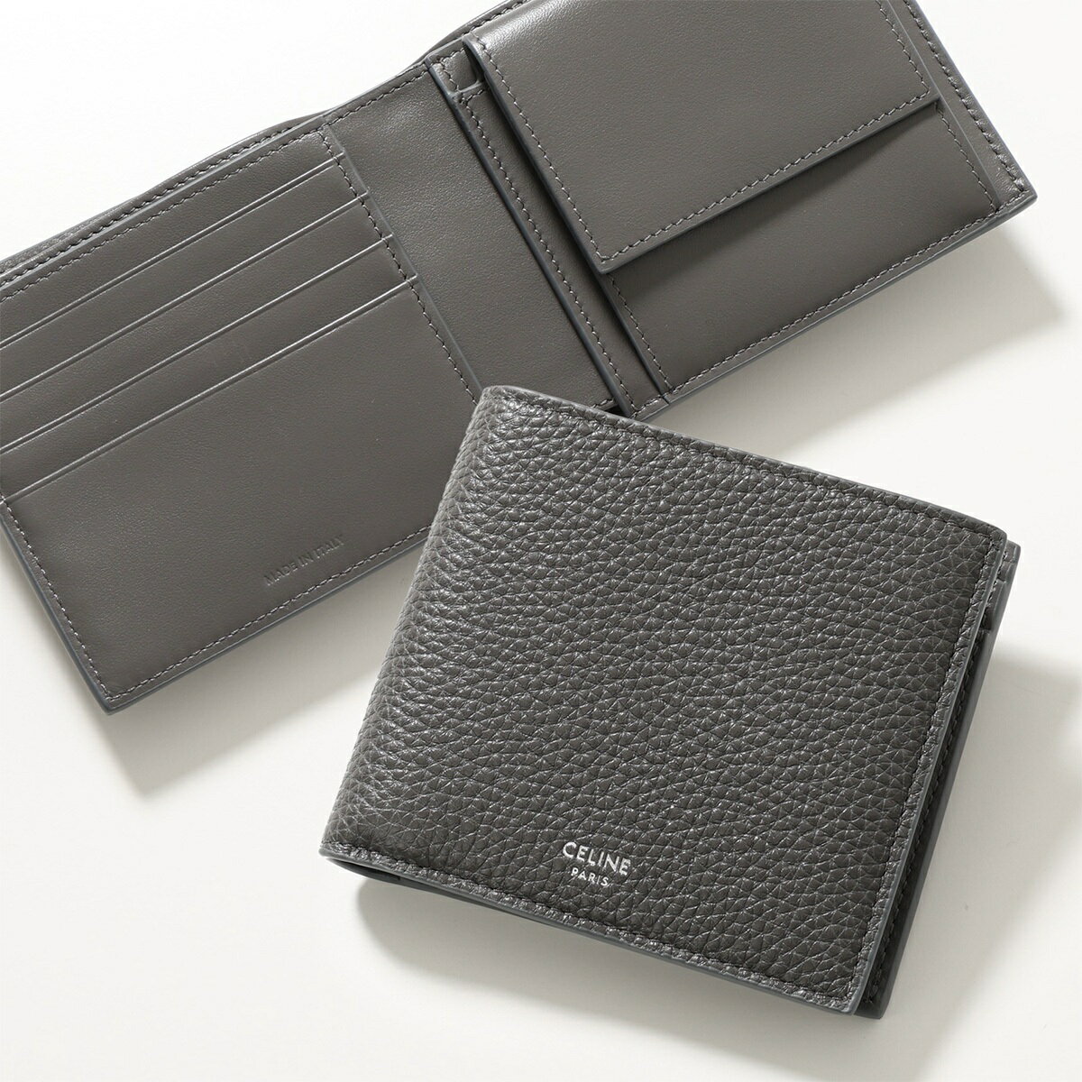 【ブラックフライデー・11/22～26限定・最大2万円OFFクーポン】CELINE セリーヌ 二つ折り財布 Bi-fold Wallet with Coin バイフォールドウォレット 10C873GTZ.10DC 10C873GTZ.19ES メンズ レザー ロゴ 小銭入れあり カラー2色【dc_kikaku】