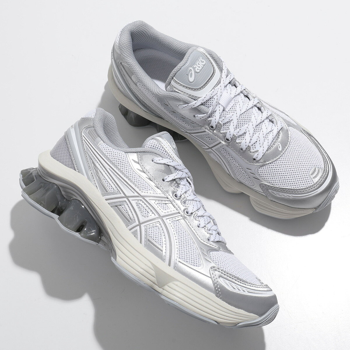 ASICS アシックス スニーカー GEL-KINETIC FLUENT ゲルキネティック フルーエント 1203A591-101 メンズ ローカット レースアップ メッシュ 厚底 シューズ 靴 WHITE/WHITE【dc_kikaku】