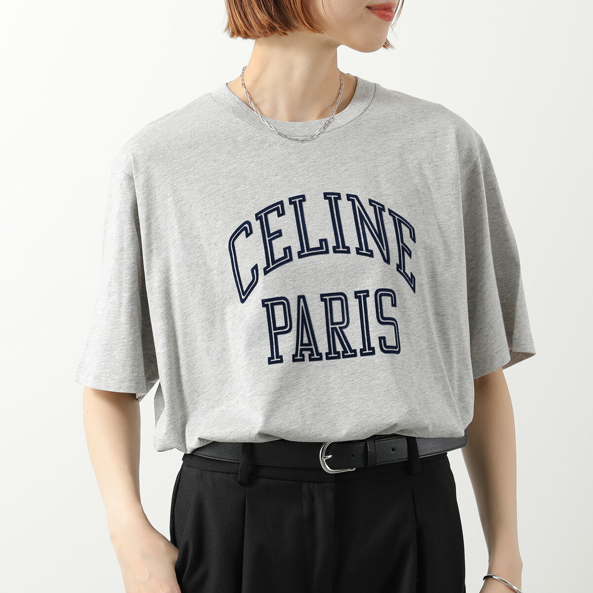 CELINE 新品未使用 半袖Tシャツ XS トリオンフロゴ 定番Tシャツ CELINE（セリーヌ） 最終価格 [ショップバッグ付属] CELINE PARIS T