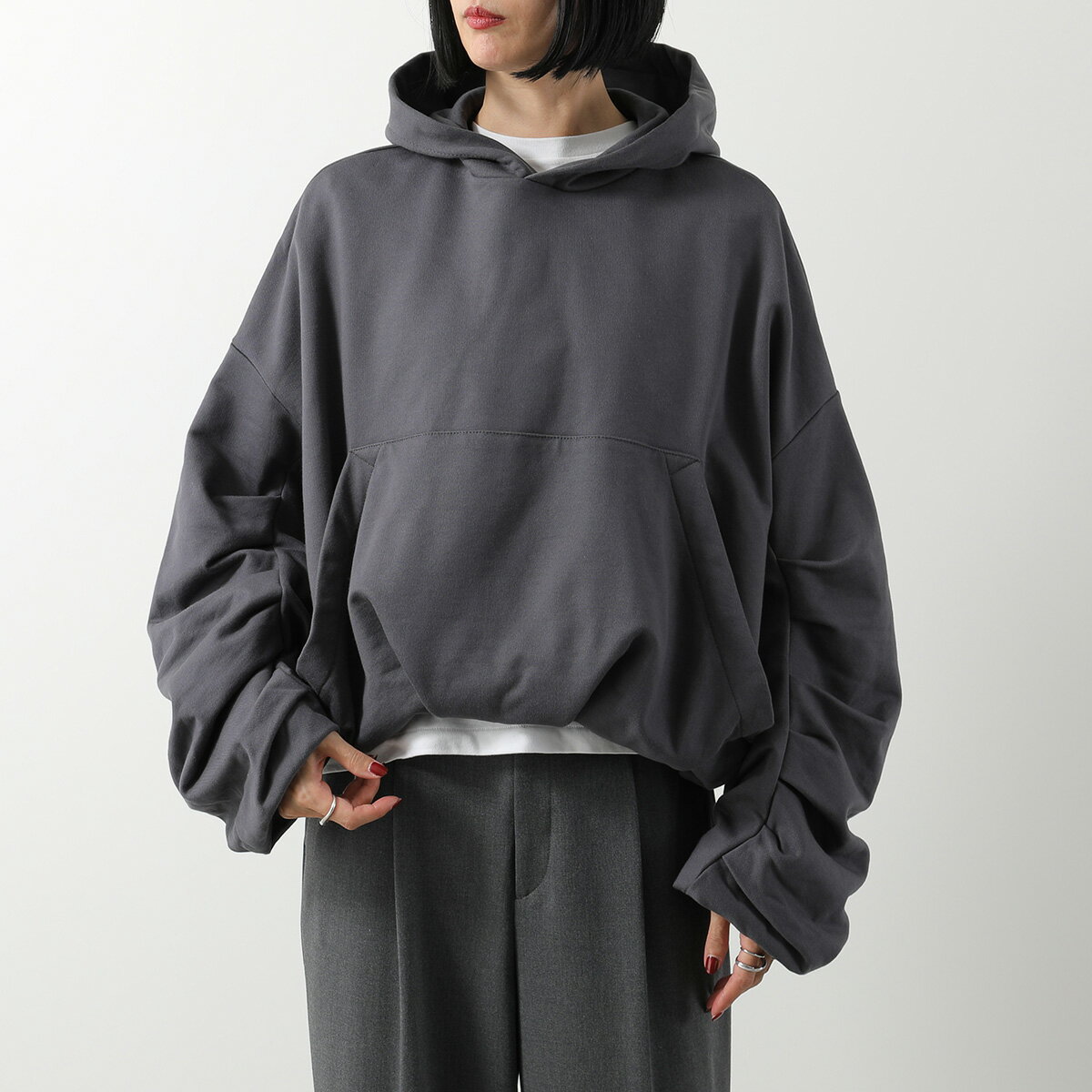 DRIES VAN NOTEN ドリスヴァンノッテン パーカー HANNETT BIS 011128-2611 レディース フーディー コットン オーバーサイズ 長袖 803/DGRY