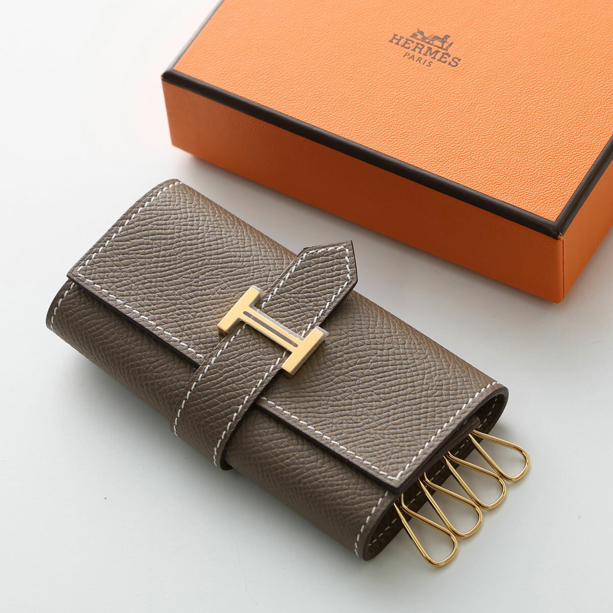 HERMES エルメス キーケース ベアン BEARN H047744CC レディース エプソン EPSON レザー 4連 Hロゴメタル B刻印 GD金具 ETOUPEのサムネイル