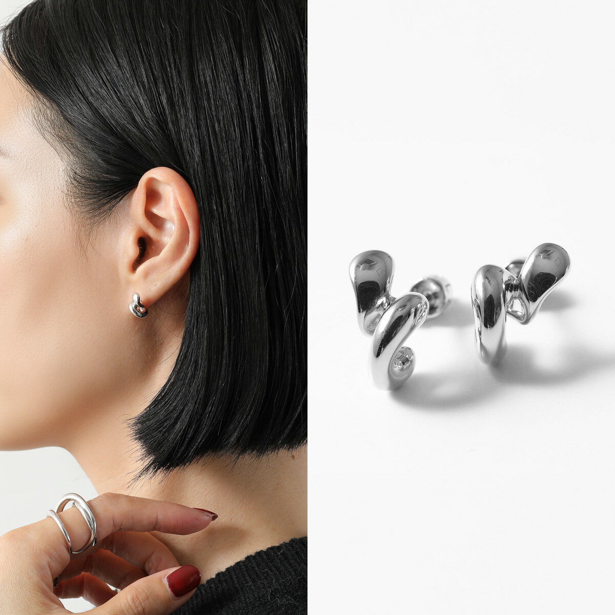 MARIA BLACK マリアブラック ピアス Coil Whirl Stud 101117AG-PAIR レディース スタッド アクセサリー シルバー925 両耳販売 Silver【cp_ten】