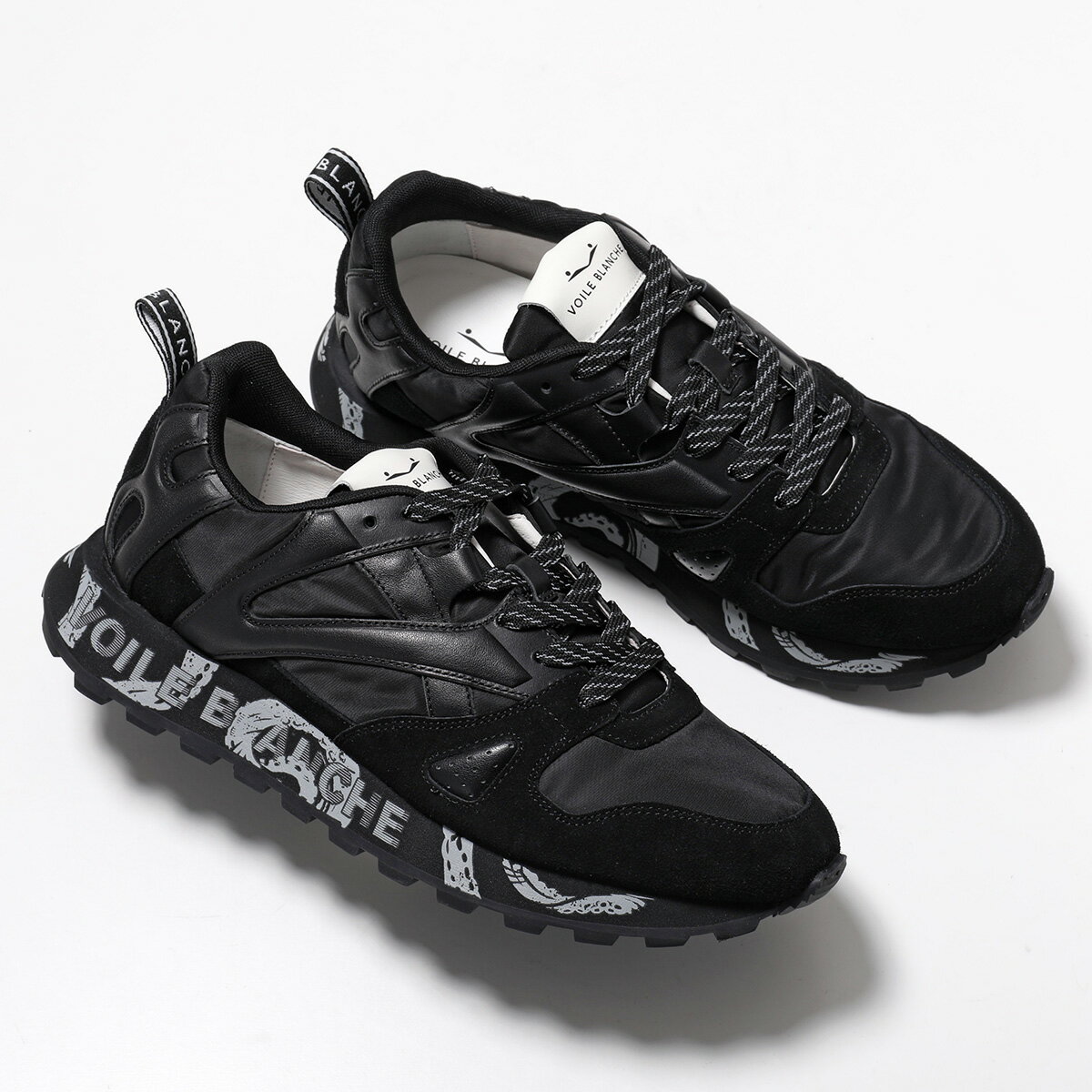 Rakuten - VOILE BLANCHE ボイルブランシェ スニーカー JAG M. 2019600 01 メンズ ナイロン スウェード レザー ローカット 靴 0A01 BLACK