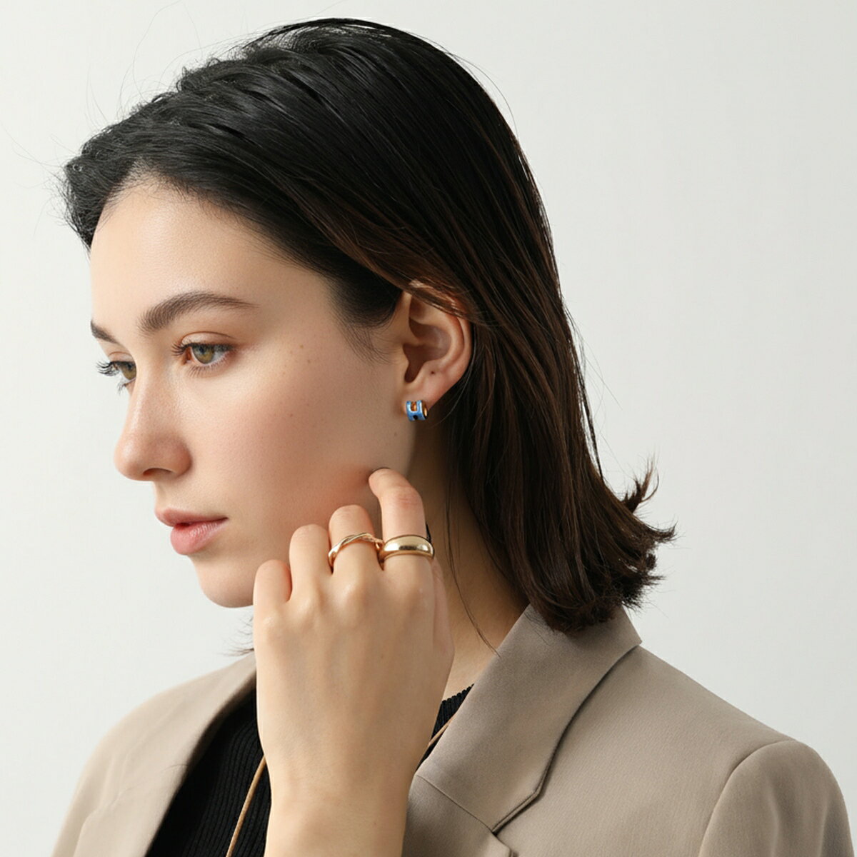 HERMES エルメス ピアス ポップアッシュ ミニ POP H MINI H608002F レディース ス...