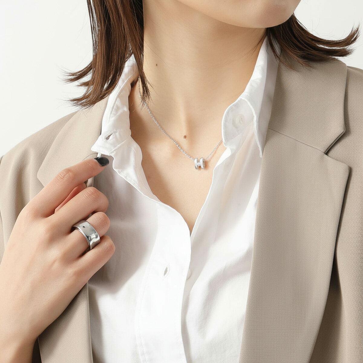 HERMES エルメス ネックレス ポップアッシュ ミニ Pop H MINI H147992F H147991F ...
